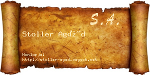 Stoller Agád névjegykártya